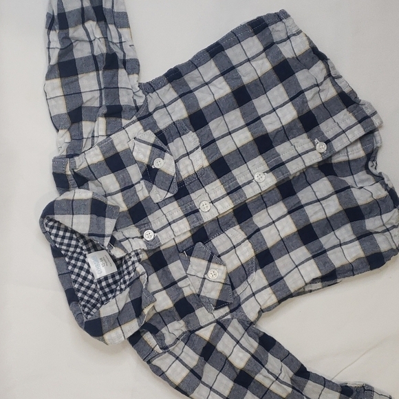 3/$30 𝅺GYMBOREE Button Down collared Plaid Shirt and NWT GAP Soft Stretch Jeans - Picture 3 of 7